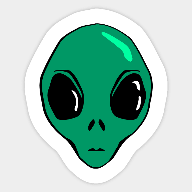 Alien Face Sticker by Killer Rabbit Designs